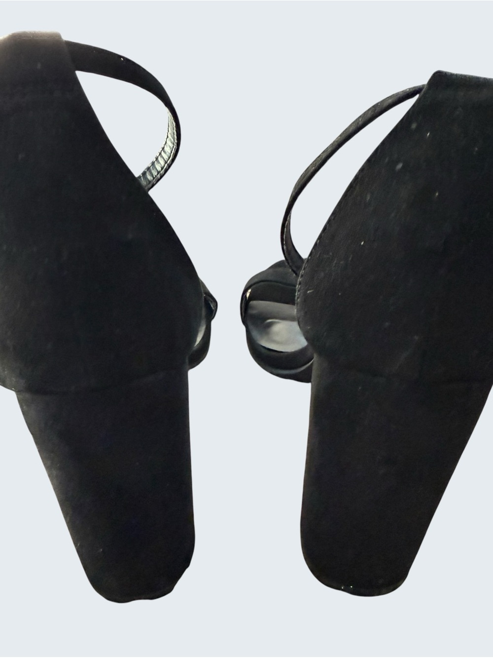 Lulu's Black Suede Ankle-Strap Block Heels - Picture 3 of 5